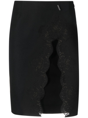 

Lace-detail virgin wool skirt, Dsquared2 Lace-detail virgin wool skirt
