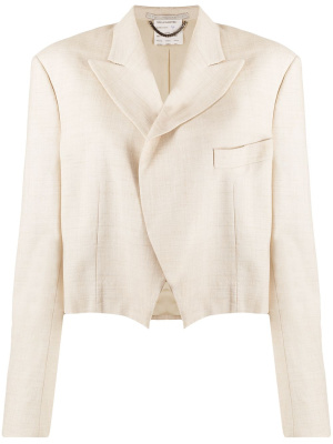 

Peak-lapel cropped jacket, Stella McCartney Peak-lapel cropped jacket