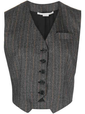 

Striped wool cropped waistcoat, Stella McCartney Striped wool cropped waistcoat