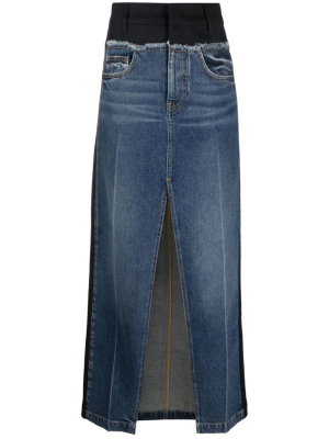 

Panelled denim maxi skirt, Stella McCartney Panelled denim maxi skirt