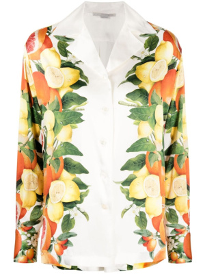 

Fruit-print silk shirt, Stella McCartney Fruit-print silk shirt