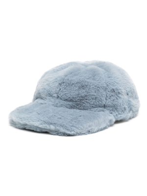 

Logo-patch faux-fur cap, Stella McCartney Logo-patch faux-fur cap
