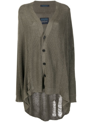 

Knitted distressed cardigan, Yohji Yamamoto Knitted distressed cardigan