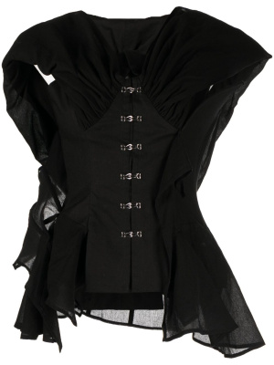 

Ruched corset top, Yohji Yamamoto Ruched corset top