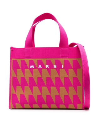 

Small houndstooth-print tote bag, Marni Small houndstooth-print tote bag