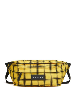 

Logo-patch checked belt bag, Marni Logo-patch checked belt bag