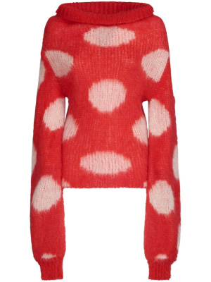 

Polka-dot pattern boat-neck jumper, Marni Polka-dot pattern boat-neck jumper