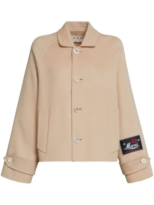 

Logo-patch shirt jacket, Marni Logo-patch shirt jacket