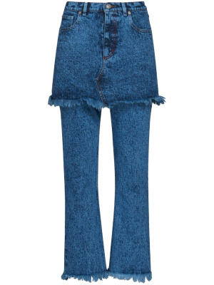 

Layered-design frayed jeans, Marni Layered-design frayed jeans