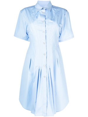 

Pleat-detailing flared cotton shirtdress, Marni Pleat-detailing flared cotton shirtdress