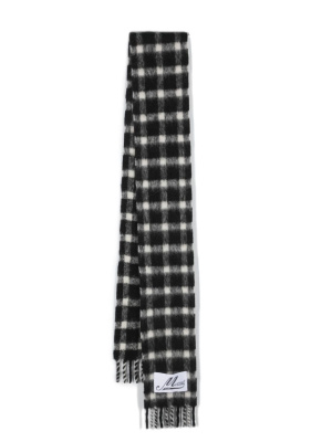 

Checked alpaca-wool-blend scarf, Marni Checked alpaca-wool-blend scarf