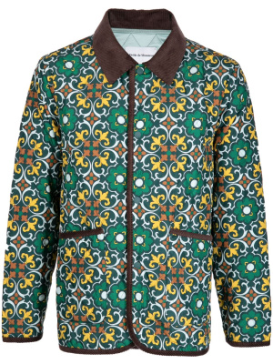 

Geometric-print quilted jacket, Drôle De Monsieur Geometric-print quilted jacket