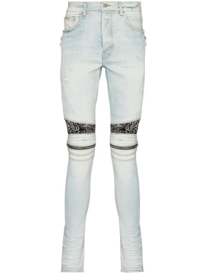 

MX2 bandana-patch skinny jeans, AMIRI MX2 bandana-patch skinny jeans