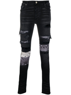 

Bandana-print skinny jeans, AMIRI Bandana-print skinny jeans