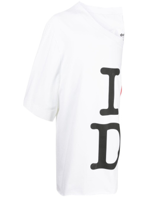 

Graphic-print one-shoulder T-shirt, Doublet Graphic-print one-shoulder T-shirt