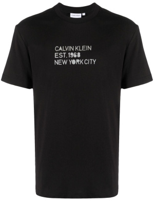 

Logo-print cotton T-shirt, Calvin Klein Logo-print cotton T-shirt