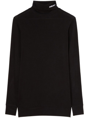 

Logo-embroidered roll-neck jersey, AMBUSH Logo-embroidered roll-neck jersey