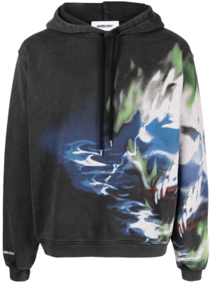 

Graphic-print cotton hoodie, AMBUSH Graphic-print cotton hoodie