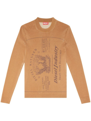 

K-IOS logo-print cotton jumper, Diesel K-IOS logo-print cotton jumper