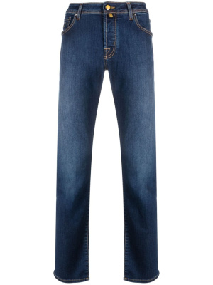

Handkerchief-detail straight-leg jeans, Jacob Cohën Handkerchief-detail straight-leg jeans