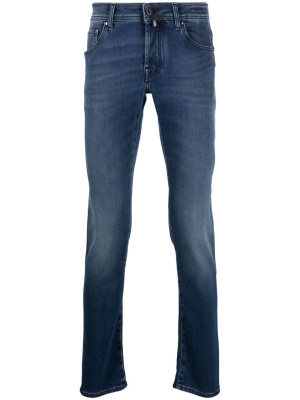 

Logo-patch slim-cut jeans, Jacob Cohën Logo-patch slim-cut jeans