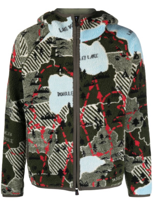 

Graphic-print zip-up hooded jacket, Moncler Grenoble Graphic-print zip-up hooded jacket