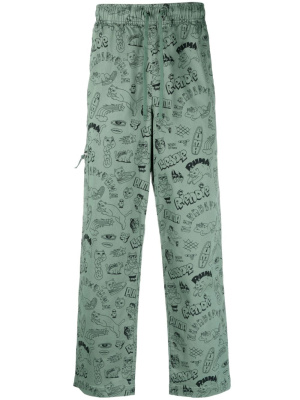 

X Ripndip graphic-print twill trousers, Puma X Ripndip graphic-print twill trousers