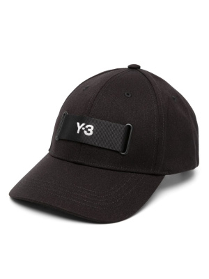 

Logo-embroidered strap-detailing cap, Y-3 Logo-embroidered strap-detailing cap