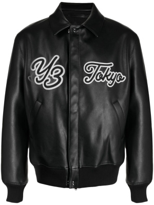 

Logo-appliqué bomber jacket, Y-3 Logo-appliqué bomber jacket