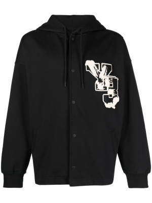 

Logo-patch organic-cotton hoodie, Y-3 Logo-patch organic-cotton hoodie