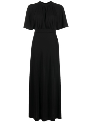 

Short-sleeve gathered maxi dress, TOTEME Short-sleeve gathered maxi dress