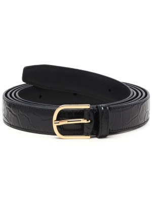 

Crocodile-effect wrap leather belt, TOTEME Crocodile-effect wrap leather belt