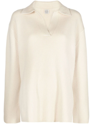 

Polo collar wool-blend jumper, TOTEME Polo collar wool-blend jumper