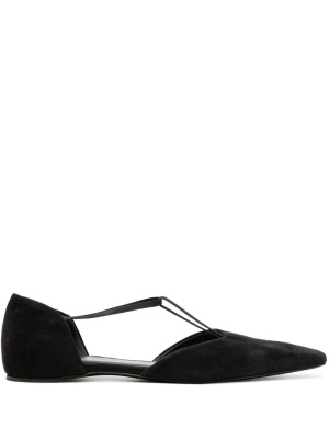 

The T-Strap suede ballerina shoes, TOTEME The T-Strap suede ballerina shoes
