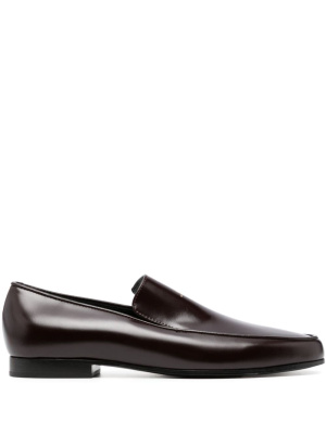 

Logo-embellished leather loafers, TOTEME Logo-embellished leather loafers