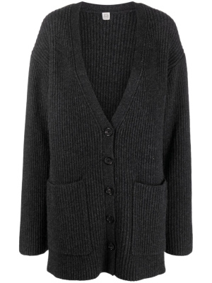

Mélange-effect wool V-neck cardigan, TOTEME Mélange-effect wool V-neck cardigan