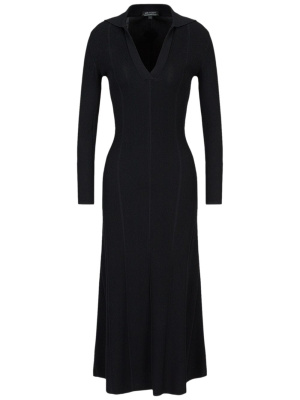 

V-neck A-line midi dress, Armani Exchange V-neck A-line midi dress