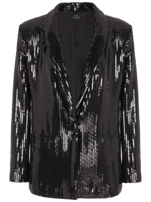 

Sequin-embellished slim-cut blazer, Armani Exchange Sequin-embellished slim-cut blazer