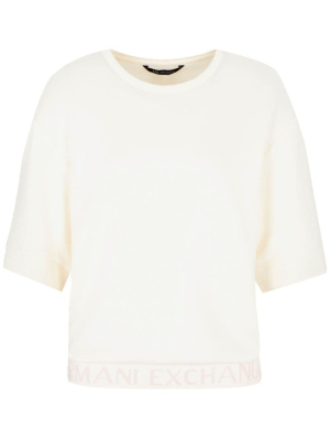 

Logo-print drop-shoulder T-shirt, Armani Exchange Logo-print drop-shoulder T-shirt