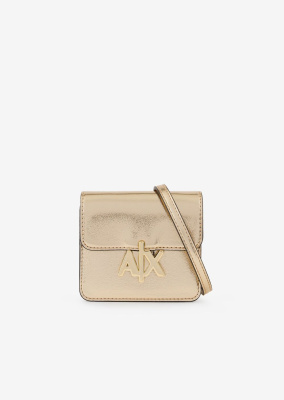 

Logo-plaque metallic-finish mini bag, Armani Exchange Logo-plaque metallic-finish mini bag