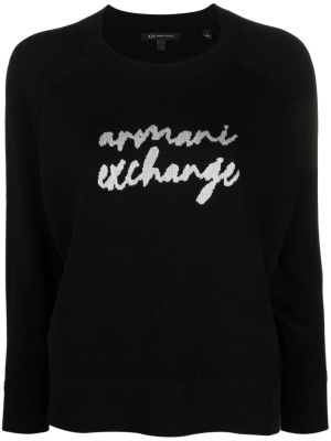 

Logo intarsia-knit jumper, Armani Exchange Logo intarsia-knit jumper