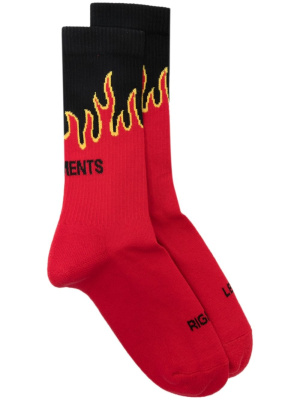 

Flame-print cotton socks, VETEMENTS Flame-print cotton socks