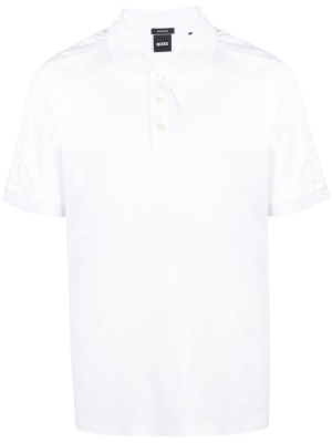 

Monogram-jacquard trim polo shirt, BOSS Monogram-jacquard trim polo shirt