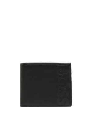 

Embossed-logo bi-fold wallet, BOSS Embossed-logo bi-fold wallet