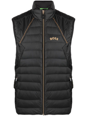 

Logo-print quilted jacket, BOSS Logo-print quilted jacket