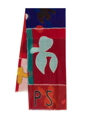 

Abstract-print wool scarf, PS Paul Smith Abstract-print wool scarf