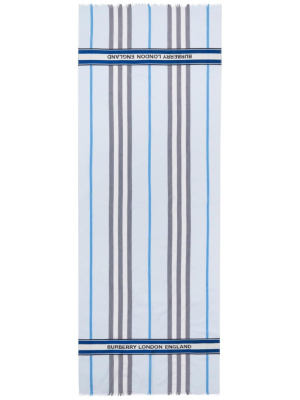 

Striped silk jacquard scarf, Burberry Striped silk jacquard scarf
