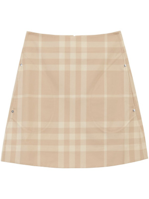 

Check-print A-line cotton skirt, Burberry Check-print A-line cotton skirt