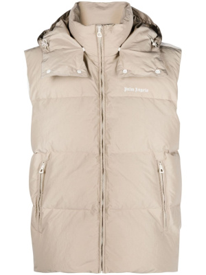 

Logo-print padded gilet, Palm Angels Logo-print padded gilet