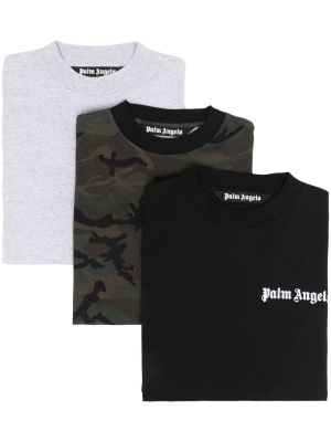 

Three-pack logo-print T-shirts, Palm Angels Three-pack logo-print T-shirts